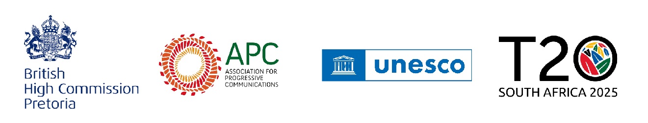 Logos British High Comission Pretoria, APC; UNESCO, T20,