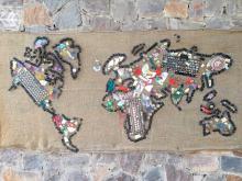 The world map made out of e-waste by Digital Empowerment Foundation