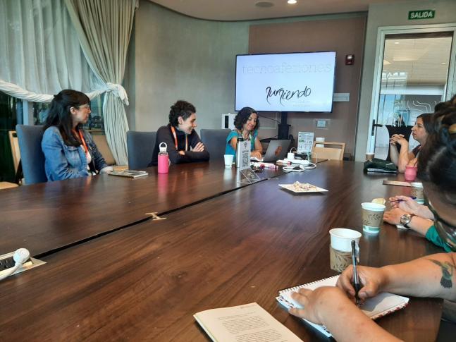 Sursiendo members at a RightsCon session (2019)