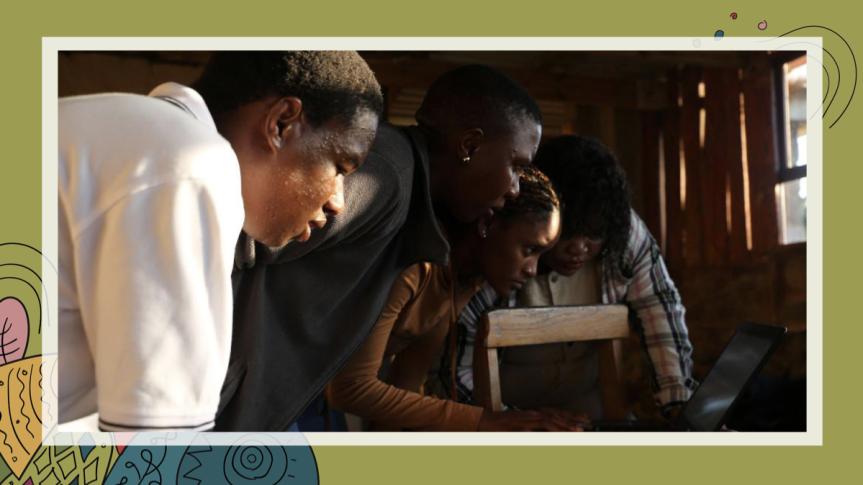 A group activity during the first ever school of community networks in South Africa. Photo: Daniela Bello