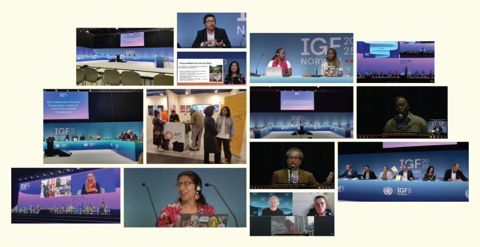 Sessions during this year's IGF