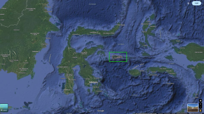 Map highlighting Indonesia's islands in Southeast Asia, surrounded by blue oceans. A green rectangle emphasizes a specific area, suggesting focus or interest. image linking to A village takes charge: How Taliabu built its own internet service in Indonesia  