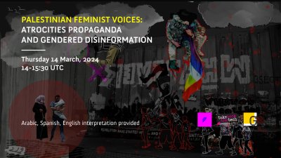  image linking to Upcoming webinar on Palestinian feminist voices: Atrocities propaganda and gendered disinformation 