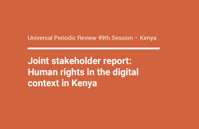  image linking to Universal Periodic Review 49th Session – Joint stakeholder report: Human rights in the digital context in Kenya 